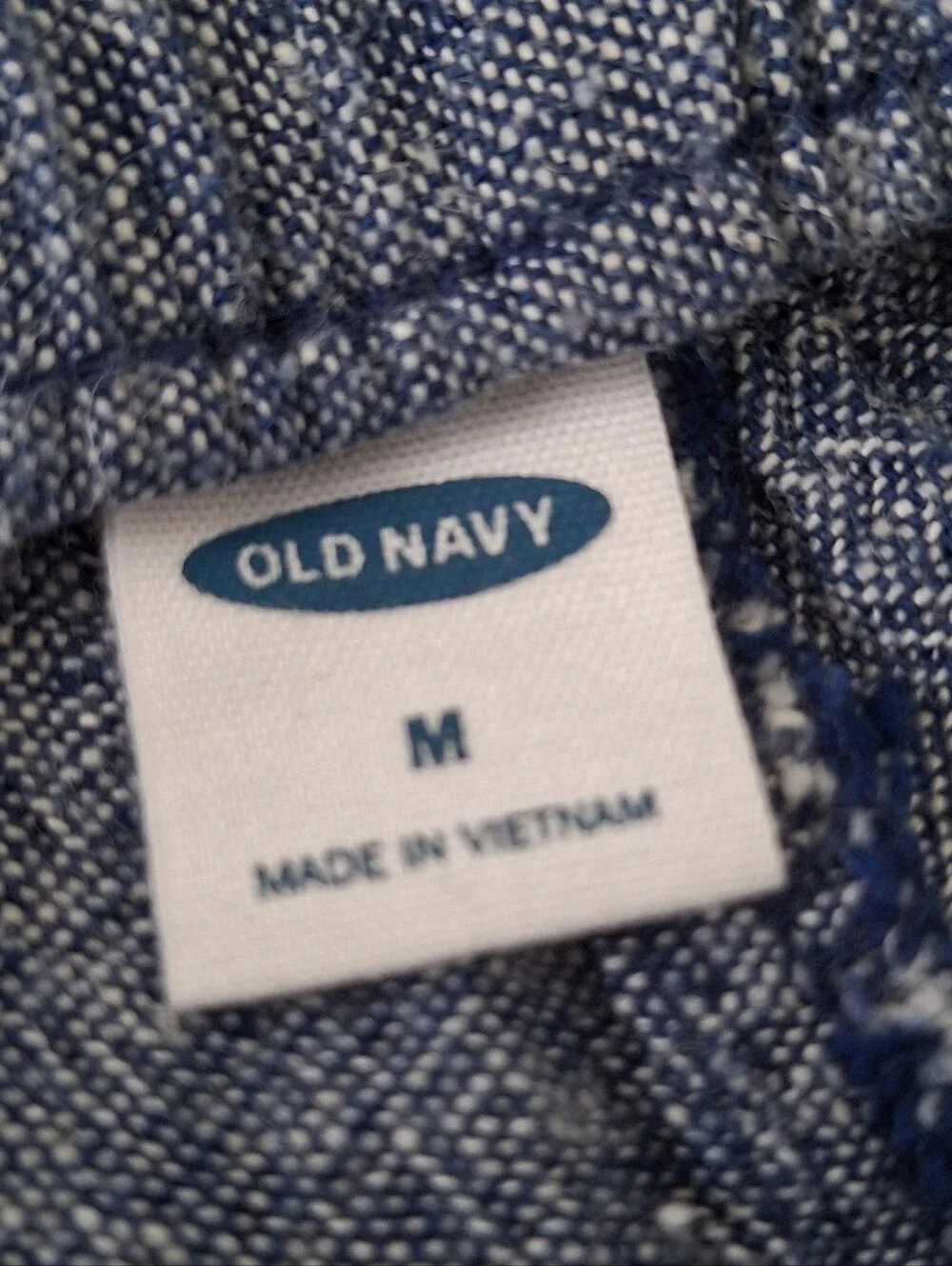 Old Navy M Linen Blend Pans Chambray Blue